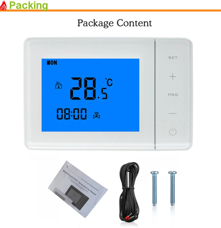 7 Days 6 Periods Programmable Heat Adjustable Differential Thermostat