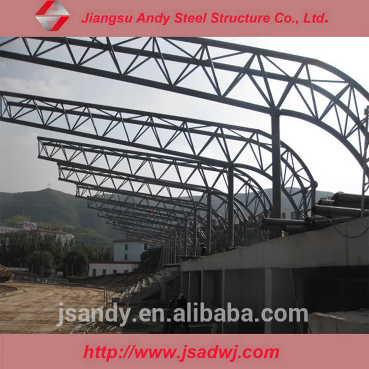 Pre Engineer Long Span Space Structure Stadium Steel Roof Truss Design ...