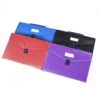 Official A4 size sewing expanding file plastic handle file folder bag with card pocket