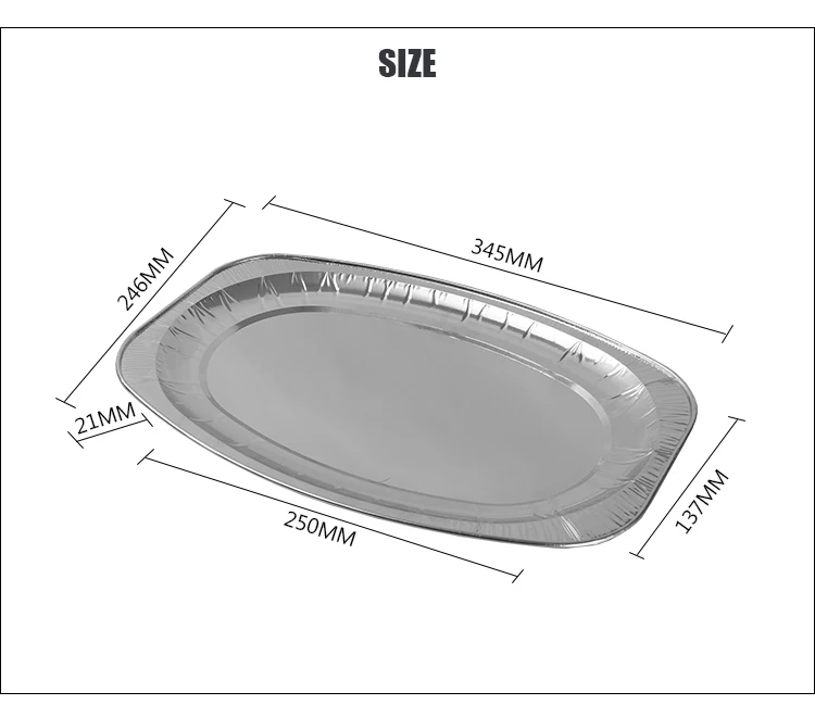 disposable one-time baking aluminum food foil pan