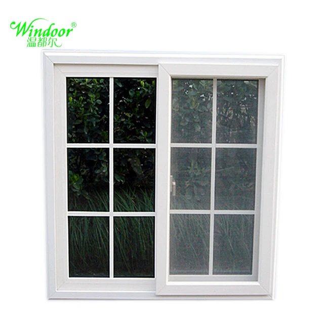 Best Quality Upvc Sliding Window Grill Design Double Toughened Glass