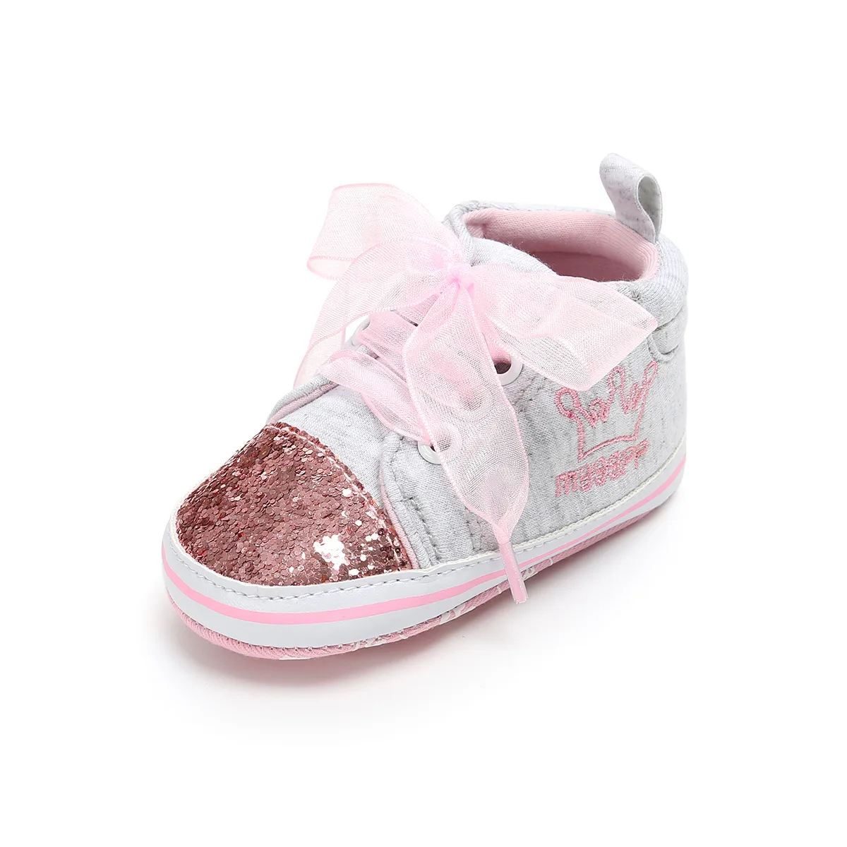 Princess Newborn Baby Girl Flower Anti-slip Crib Shoes Soft Sole Sneakers Shoes 