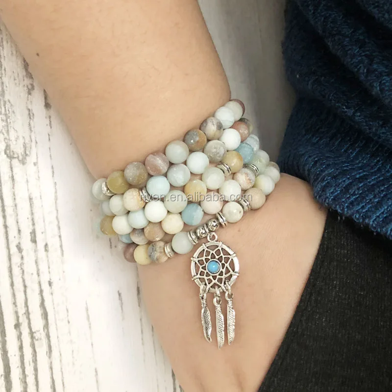 Sn04 Frosted Amazonite Mala Bracelet Dreamcatcher Charm Popular Matte Amazonite Necklace And Bracelet Buy Amazonite Necklace And Bracelet Frosted Amazonite Mala Bracelet Dreamcatcher Charm Bracelet Product On Alibaba Com