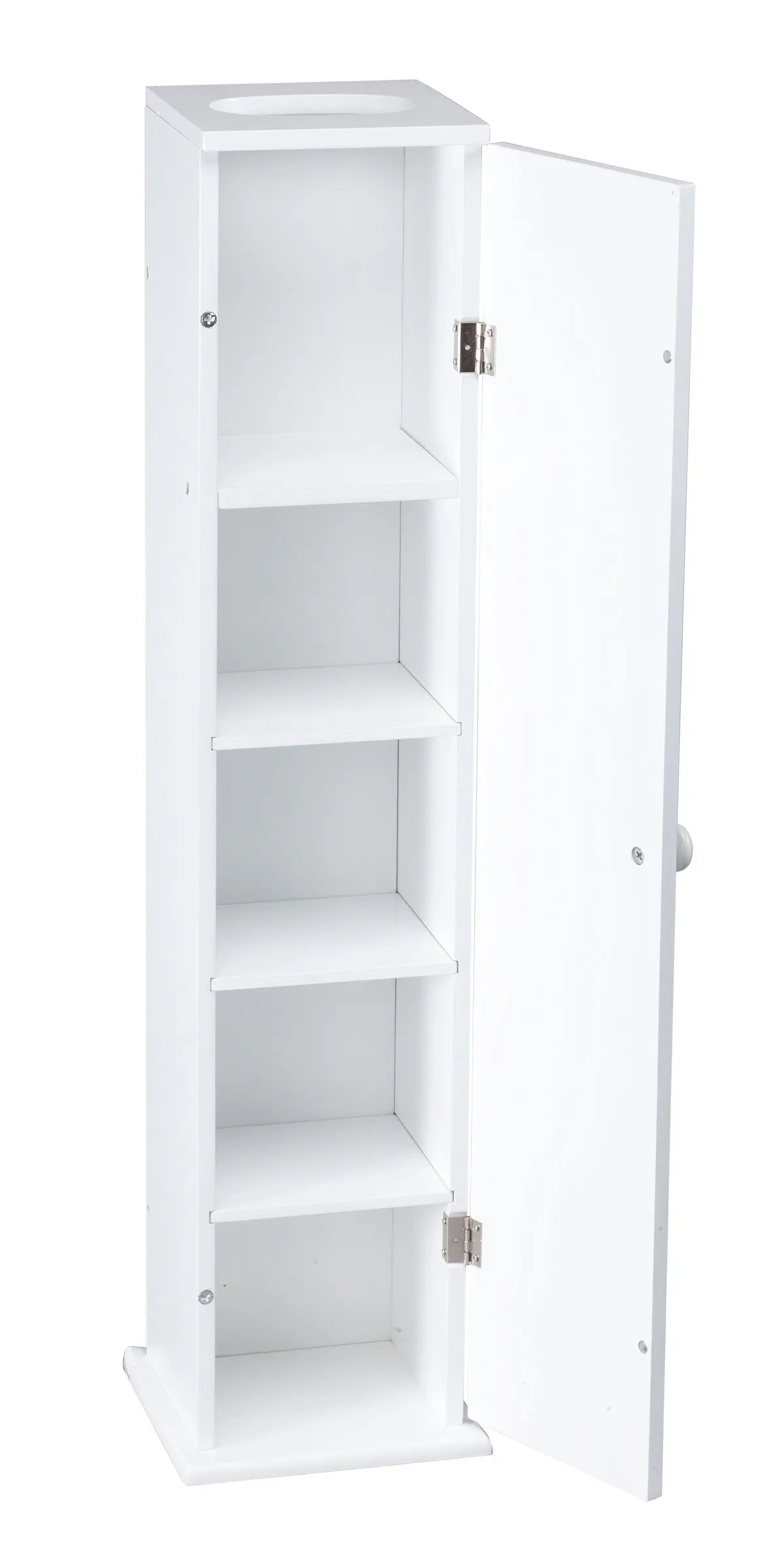 OakRidge White Compact Toilet Tissue Storage Tower