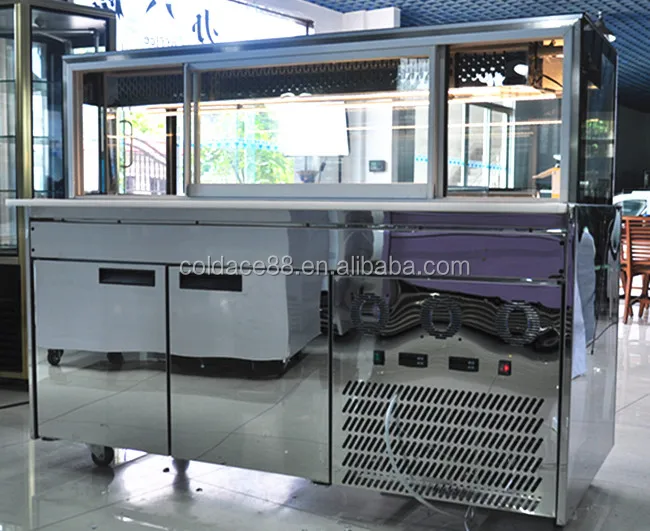 4~8 Degree Refrigeration Unit Salad Bar Counter Case Refrigerator