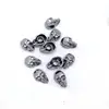 shiny gun metal black skull shape rivet button for jeans