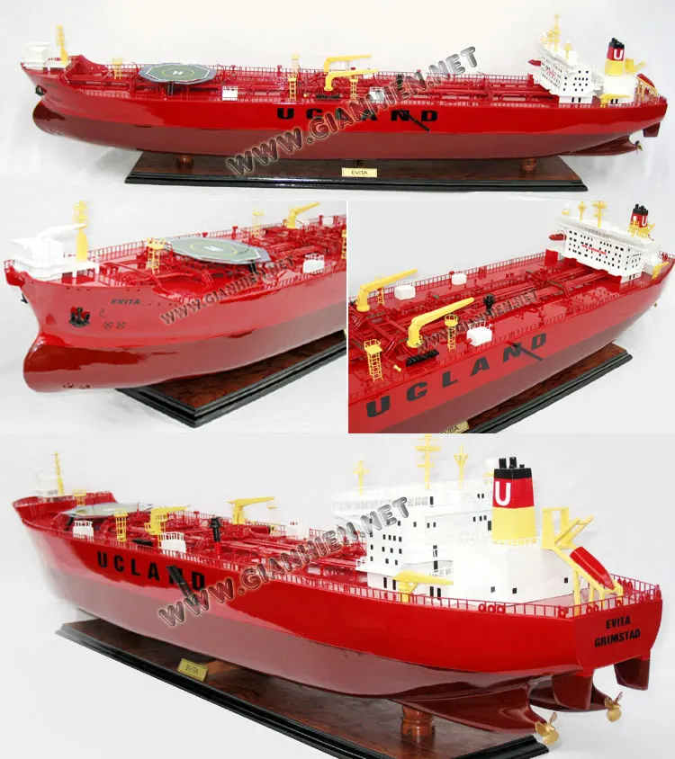 
EVITA OIL TANKER MODEL - WOODEN OIL TANKER SHIP 