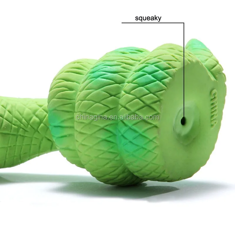 green snake dog toy