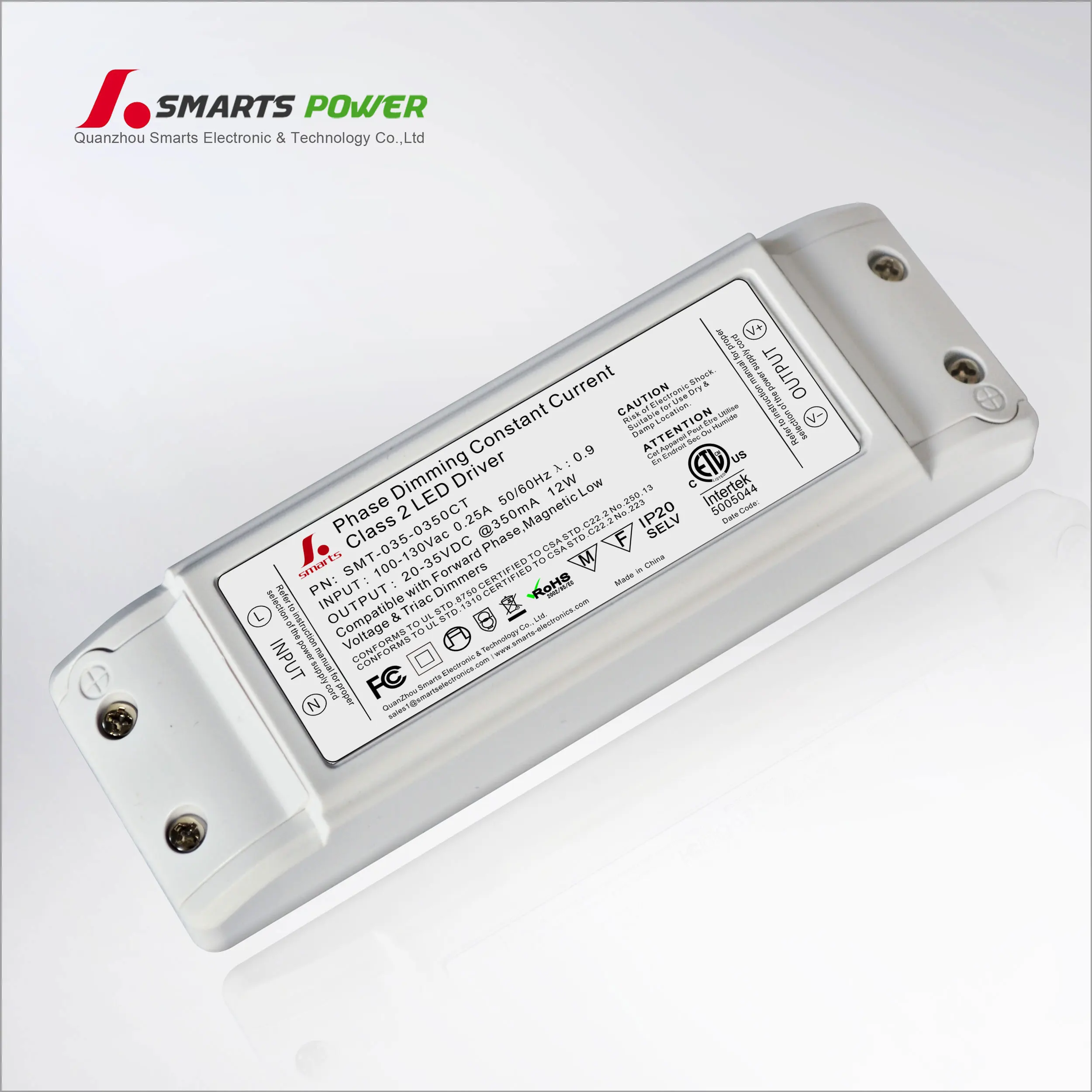 Ul Listed Ac Phase Cut Dimming Led Driver Triac Dimmable Driver 15w