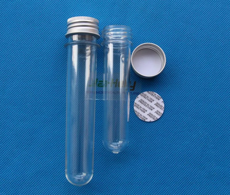 30 40 65 100ml Pet Favor Tube Candy Tube Plastic Test Tube With Screw