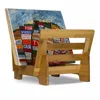 Stylish & Strong Eco-Friendly Bamboo Vinyl Record Storage Rack - Holds 50+ Albums