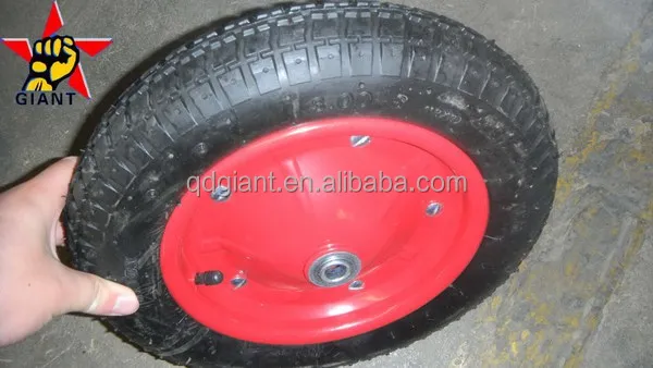 Metal rim 13inch wheelbarrow pneumatic wheel for sale
