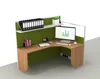 L shape 1 seater 1 person modern office cubical furniture staff workstation partition with high fabric panels