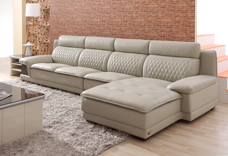 Muebles De Lujo Zuoyou,Juego De Sofá De Cuero Auténtico Para Sala De