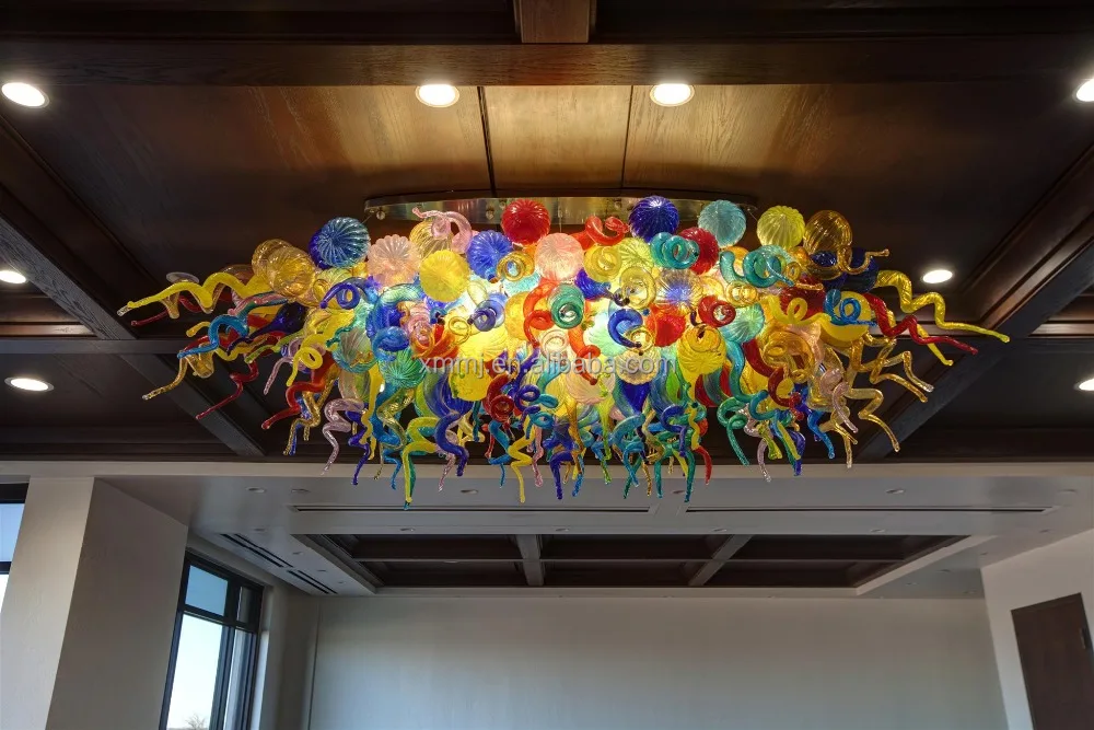 Moderne mundgeblasene kunst bunten glas blume decke kronleuchter ...