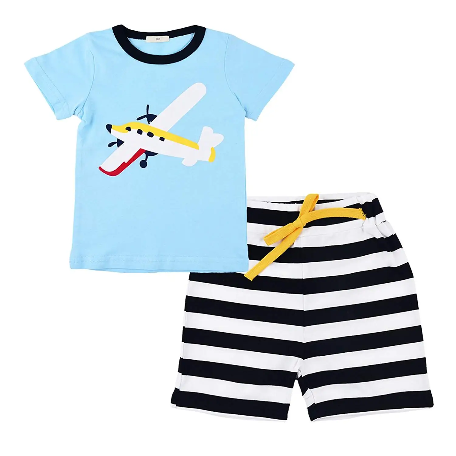 Gray Bat Boys Shorts 2 Piece Pajama Set 100/% Cotton G6057,Size 6Mos-14Yrs