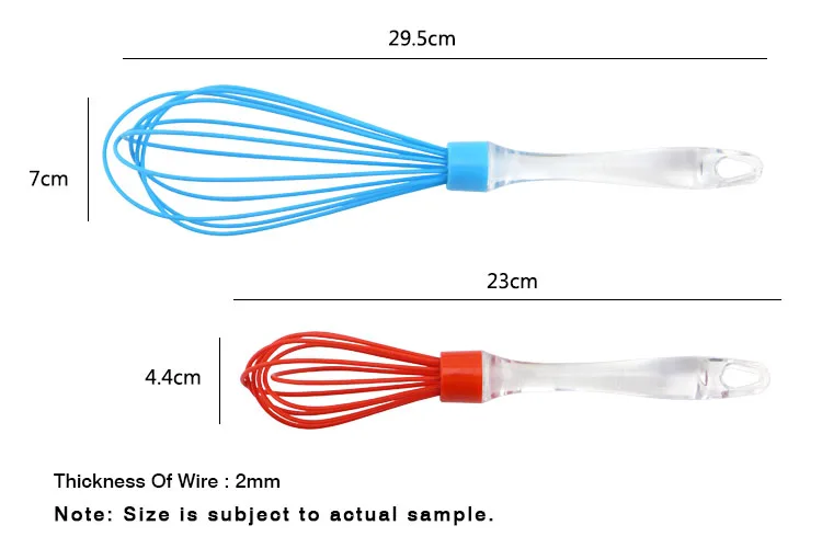 PS and PP Handle Kitchen 2Pcs Egg Whisk
