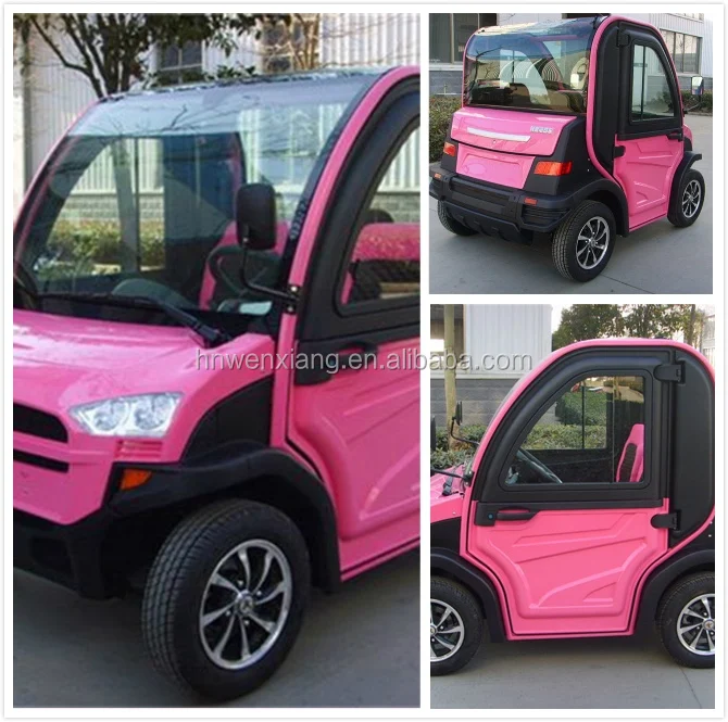 pink 2 seater electric car