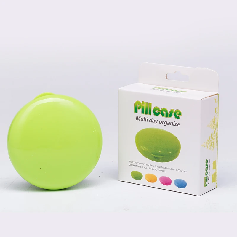 Folding Round Shape Child Proof Pill Box Case 7 Days Buy Pill Box 7