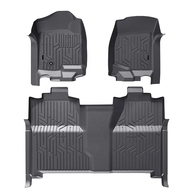 3 PCs Personalized Cleaning Custom Fit TPE 5d Car Floor Mats For Silverado Sierra 07-13 Crew Cab