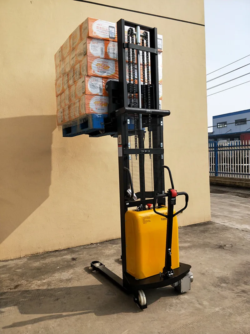 material handling equipment 1000kg electric pallet stacker