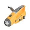 AC motor rechargeable crank dynamo solar LED flashlight with two way radio