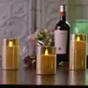 Flameless Led Candles Flickering, Real Wax Wick Moving Flame Faux Wickless Pillar Battery Operated Candles