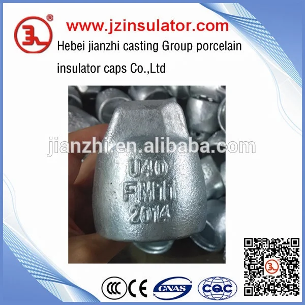 
40kn toughened glass porcelain disc insulator cap 