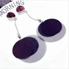 New design Fashion magazine women nice translucent earring alibaba supplier Black ash piece earrings