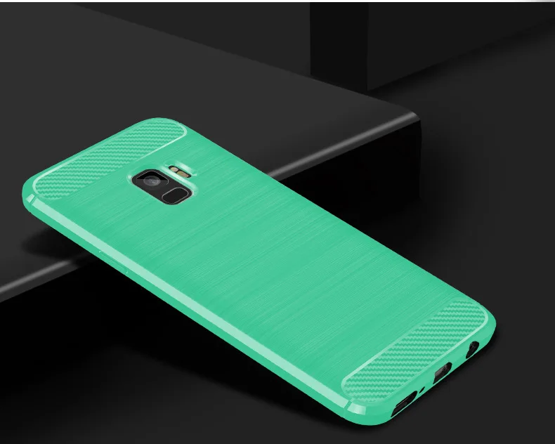 2017 New Arrival Carbon Fiber Tpu case for Samsung galaxy S9 S9 plus brushed tpu soft cover for Samsung galaxy S9 S9 plus