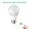 2018 economic led sensor bulb 3/5/7w voice and light control led sensor bulb