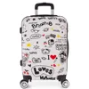 Cartoon Pattern Printed Lightweight 3pcs Suitcase Sets Trolley ABS Luggage
