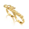 24K Gold Plated Alegro Two Finger Name Ring