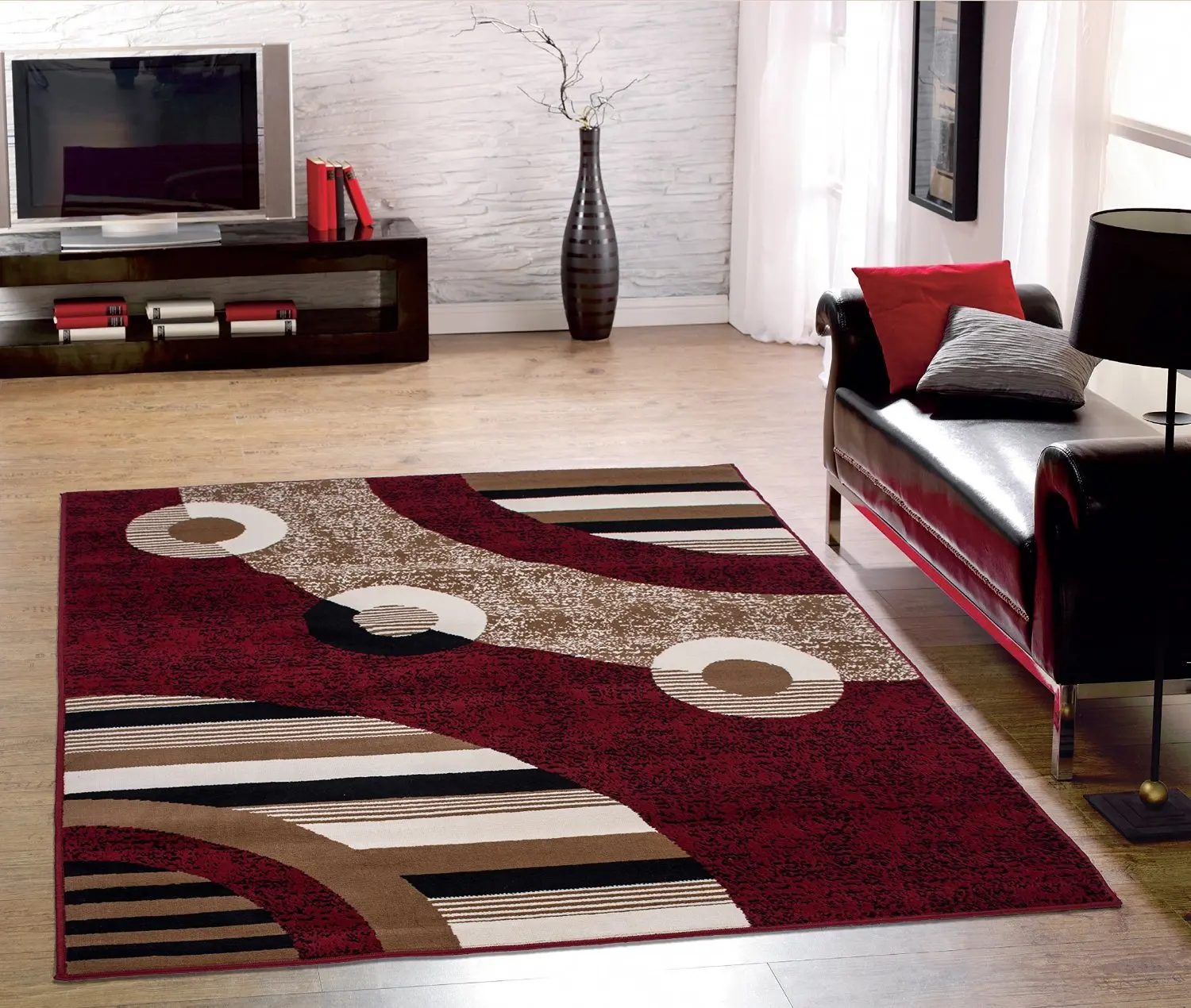 Red Modern Rug Find Deals On Line At Alibaba Get Quotations Sweet Home S Modern Circles Design Area Rug Red