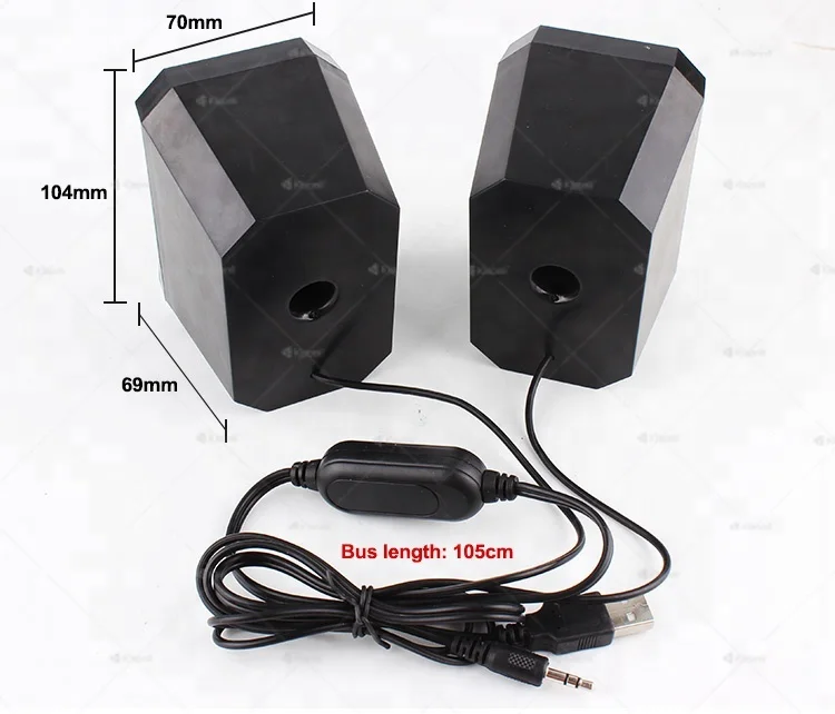 Big Sound 2.0 USB Subwoofer PC Multimedia Bass Speaker For Tablet Laptop