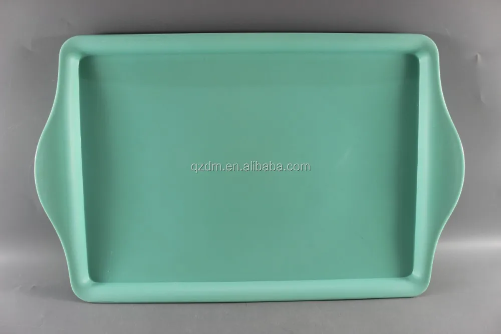 15.5" Melamine Tray with handle Serving tray
