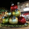New design large outdoor fiberglass material ball stack for Christmas holiday display