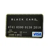 Custom Personal Stainless Steel Black Metal Visa Credit Cards