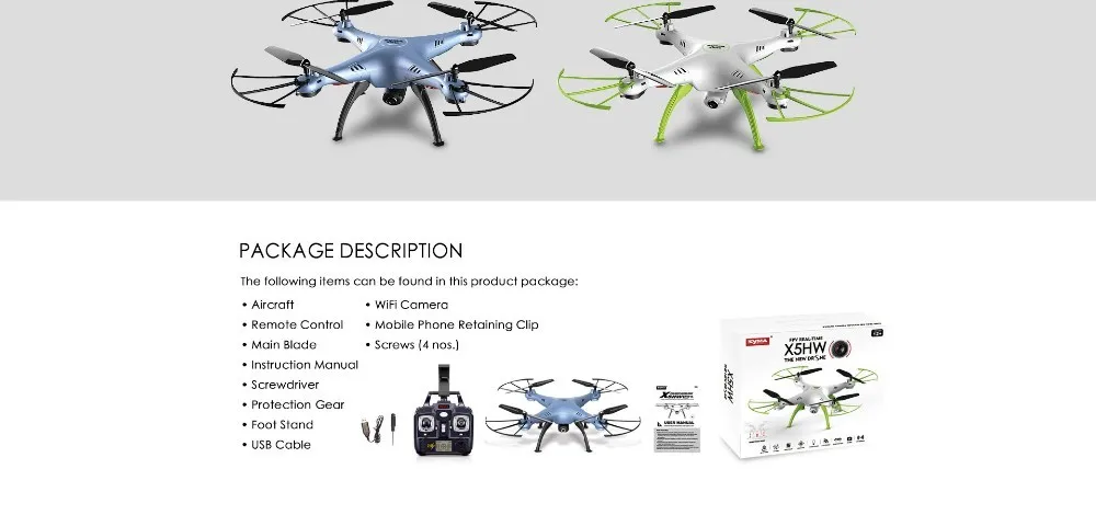 Syma X5hw X5sw X5sw-1 X5uw X5sc X5hc X5c X5 Big Drone Toys 2.4g 4ch Fpv