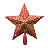 China supplier xmas tree topper decorated table top mini artificial christmas tree topper decoration star