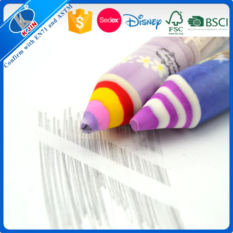Pencil Shaped Printing Office Tpr Eraser Giant Pencil Eraser Customized