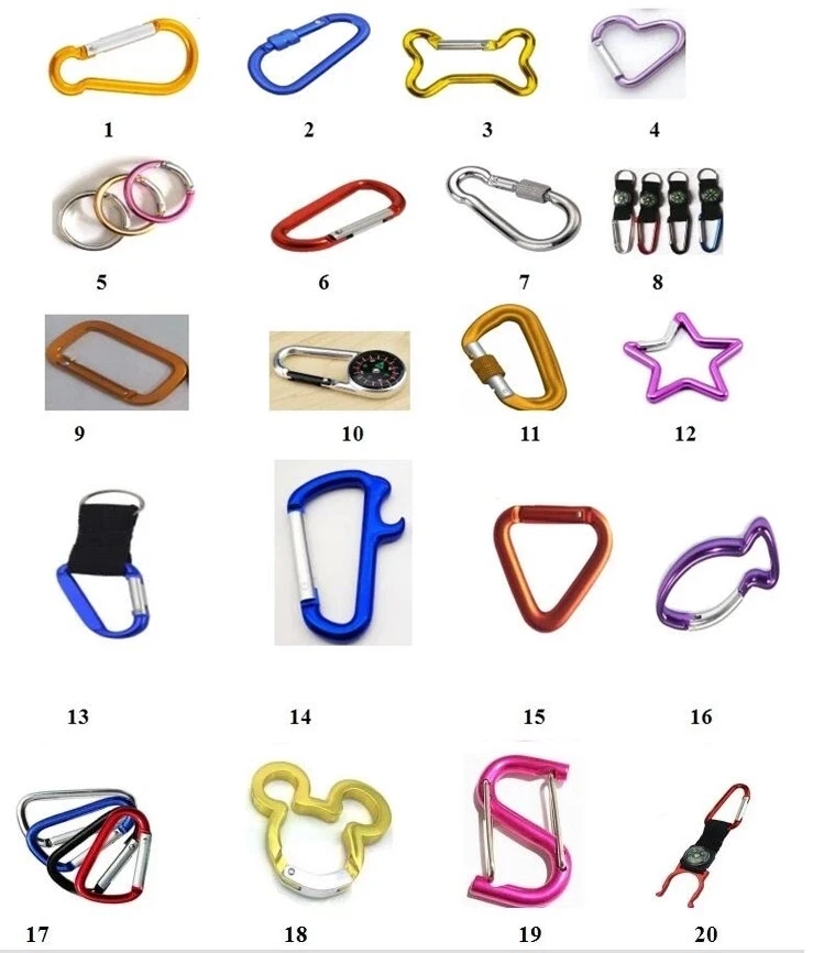 Wholesale Promotional Large Black D Shape Carabiner Heavy Duty