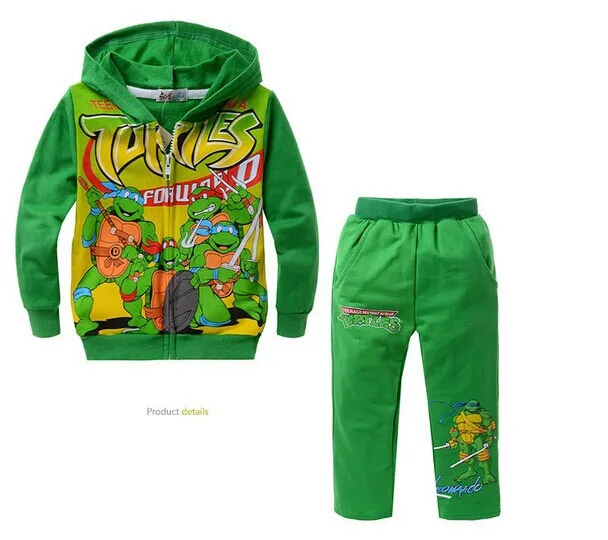 2015 new fashion brand design suits children suit boys and girls suits Teenage Mutant Ninja Turtles