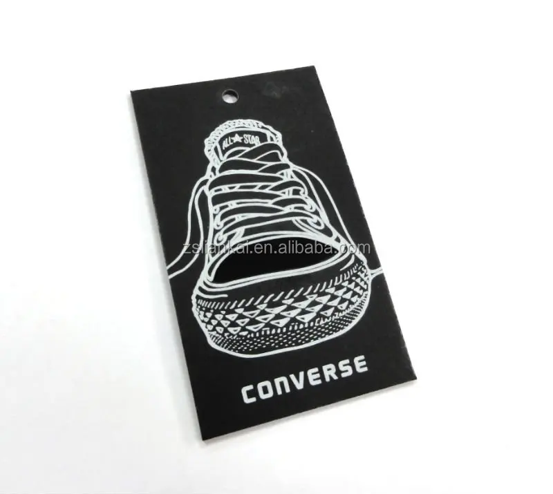 High Quality Black Cardboard Shoe Hang Tag With Printing Logo Buy