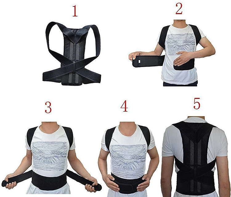 2018 Amazon Upper Back Support Vest To Correct Posture Adjustable Back