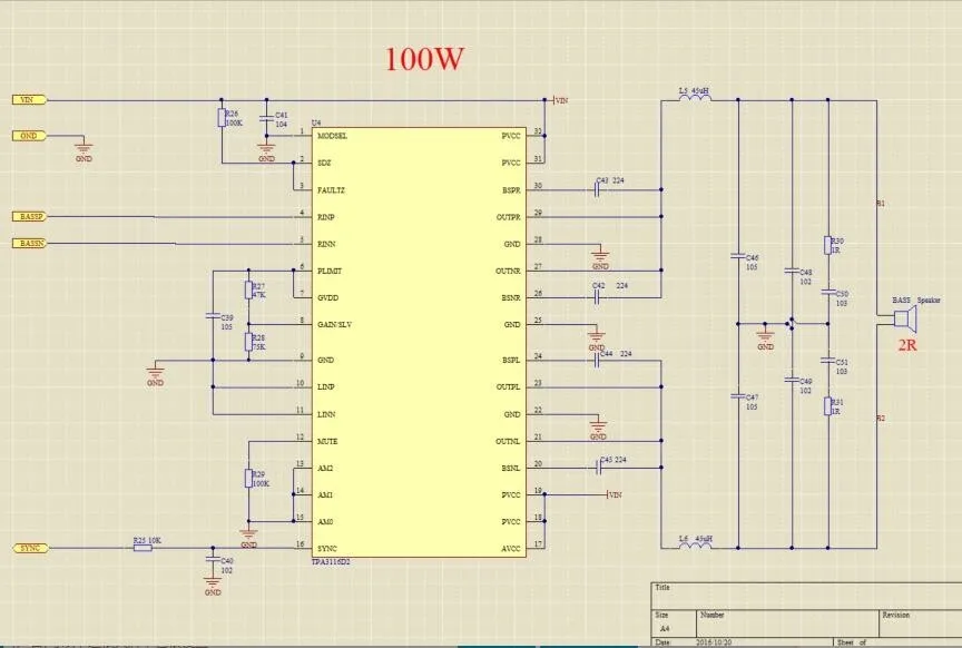 Tpa311002 схема включения