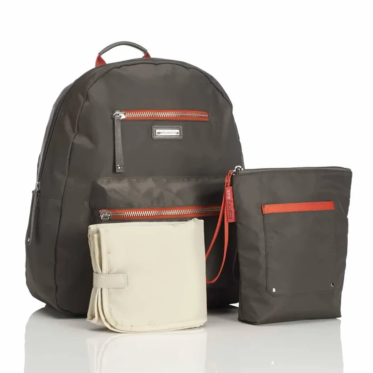 New Design Waterproof Nylon Diaper Bag Backpack With Insulated Pouch,Changing Pad And Stroller