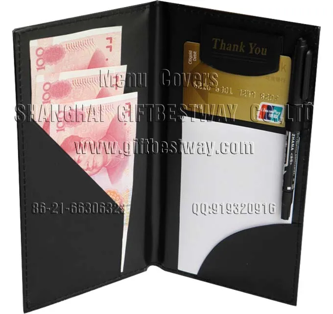 Fashion Cheap Free Sample Cheque Holder Check Presenter Bill Folder