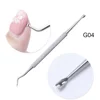 Manicure Nail Art Tools Clean Nails cuticle pusher Dead Skin Fork Spoon To Push