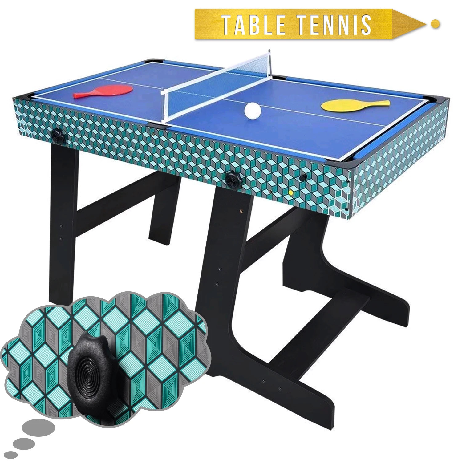 5 in 1 MDF/PB air hockey &amp; table tennis &amp; basketball &amp; billiard 3.5ft Games Table